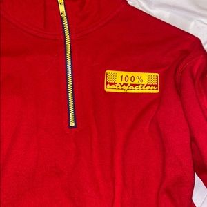 Red half zip